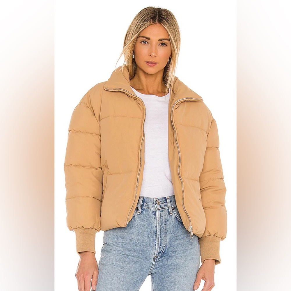 Lovers + Friends | Jillian Puffer Jacket in Nude
